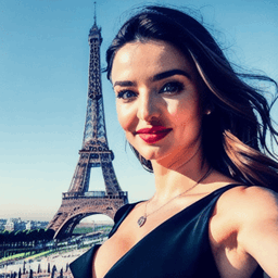 Selfie with Eiffel Tower profile picture for women